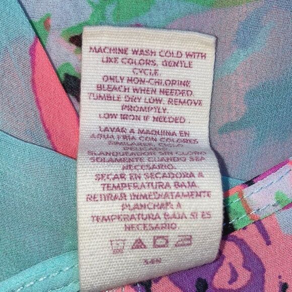 OCEAN PACIFIC OP Kimono Coverup Floral Multicolored Womens Medium - Picture 7 of 13